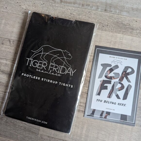 NWT- Tiger Friday * Stirrup Tights - Black * Adult M/L - Picture 2 of 4